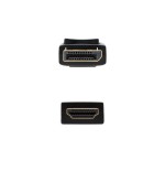 Nanocable cable conversor displayport macho a hdmi macho 3m - negro