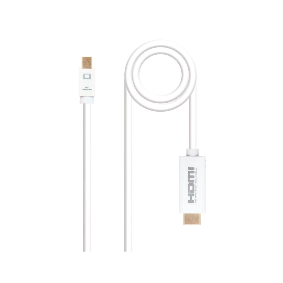 Nanocable cable conversor mini dp macho a hdmi v1.4 macho 2m - blanco