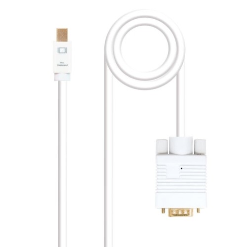 Nanocable cable conversor mini dp macho a vga macho 2m - blanco