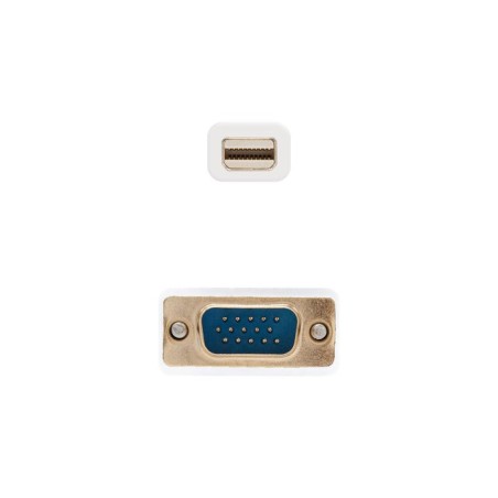 Nanocable cable conversor mini dp macho a vga macho 2m - blanco