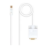 Nanocable cable conversor mini dp macho a vga macho 3m - blanco