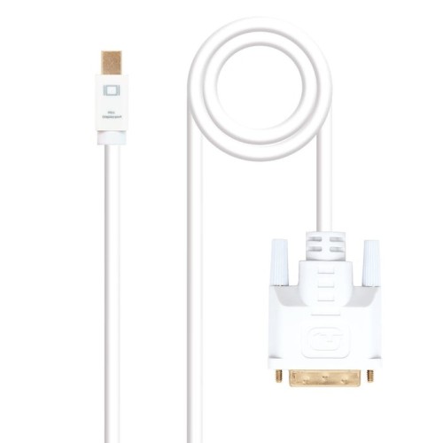Nanocable cable conversor mini dp macho a dvi macho 2m - blanco