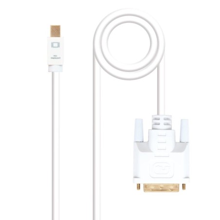 Nanocable cable conversor mini dp macho a dvi macho 2m - blanco