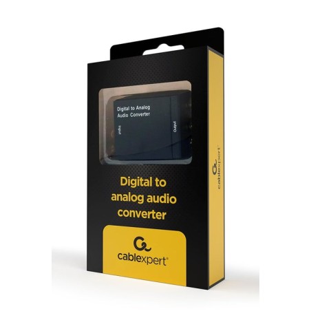 Gembird convertidor digital a analogico optico a rca negro dsc-opt-rca-001