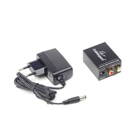 Gembird convertidor digital a analogico optico a rca negro dsc-opt-rca-001