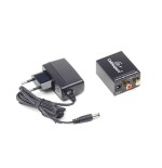 Gembird convertidor digital a analogico optico a rca negro dsc-opt-rca-001