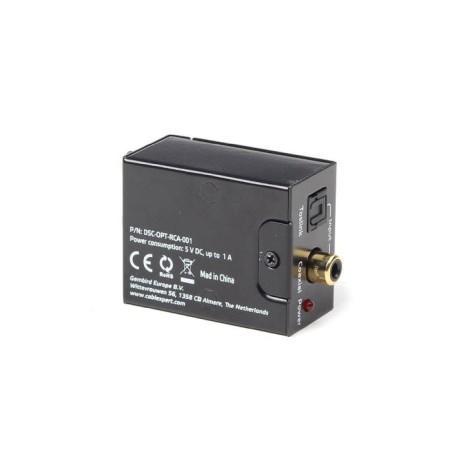 Gembird convertidor digital a analogico optico a rca negro dsc-opt-rca-001