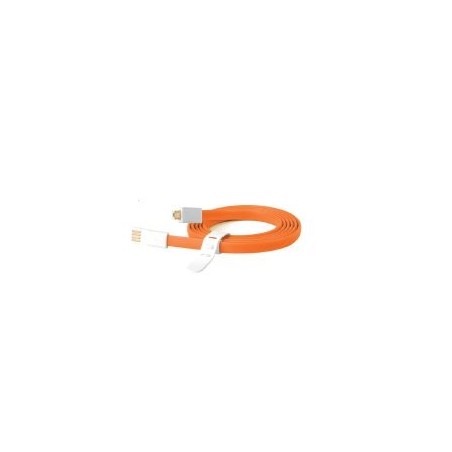 Ziron cable usb 2.0 a micro usb 1.50m plano naranja  zr209