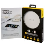 Cargador intenso qi inalambrico 10w aluminio blanco rapido
