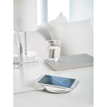 Cargador intenso qi inalambrico 10w aluminio blanco rapido