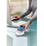 Cargador intenso qi inalambrico 10w aluminio blanco rapido