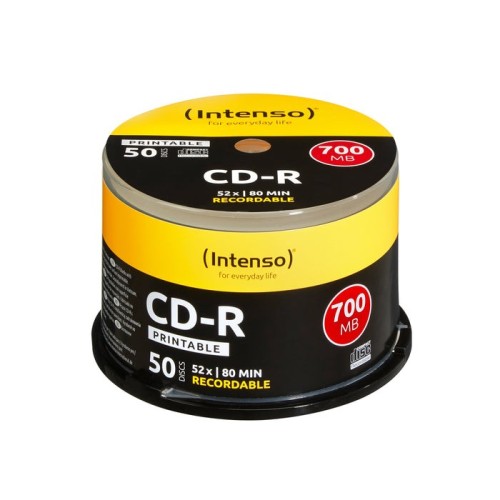 Intenso cd-r 700 mb/80 min, 52x, printtable, cake box 50