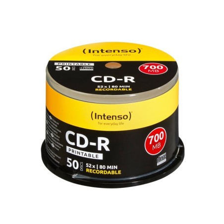 Intenso cd-r 700 mb/80 min, 52x, printtable, cake box 50