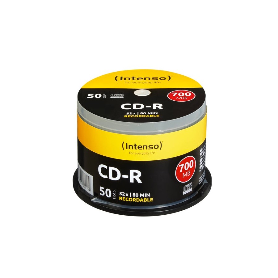 Intenso cd-r 700 mb/80 min., 52x, cakee box 50