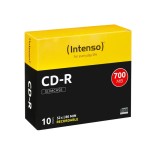 Intenso cd-r 700 mb/80 min, 52x slim cslim case 10