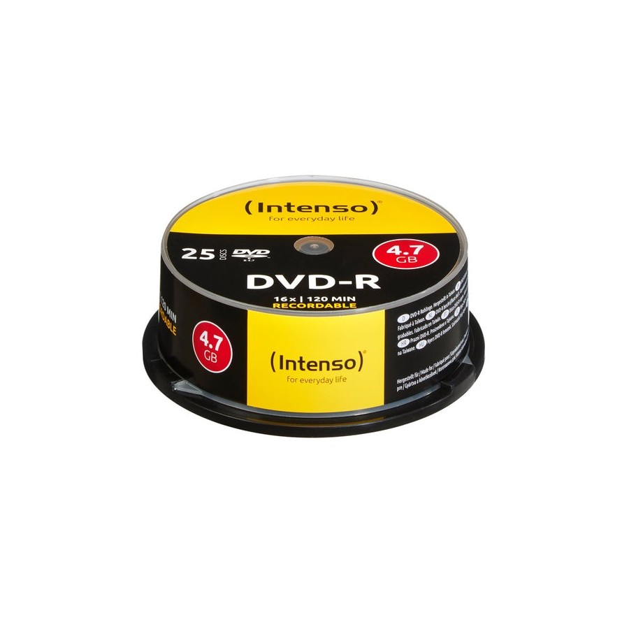Intenso dvd-r 4.7gb 16x tarrina 25uds