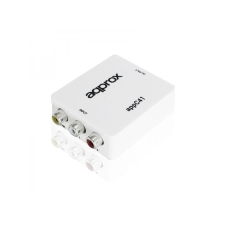 Approx adaptador rca a hdmi  resolucion hasta 1080p aliment microusb  blanco appc41