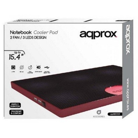 Approx base refrigeradora para portatil 15.4\1 rojo appnbc05r