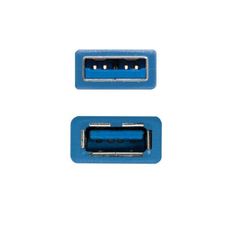Nanocable cable usb-a 3.0 macho a usb-a hembra 1m - azul