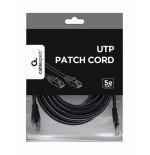 Gembird cable de red utp cat5e 5m negro pp12-5m/bk