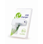 Gembird cargador 2.1a 1 puerto blanco eg-uc2a-02-w