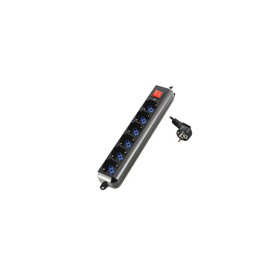 Ewent regleta 6 tomas con proteccion negro ew3924