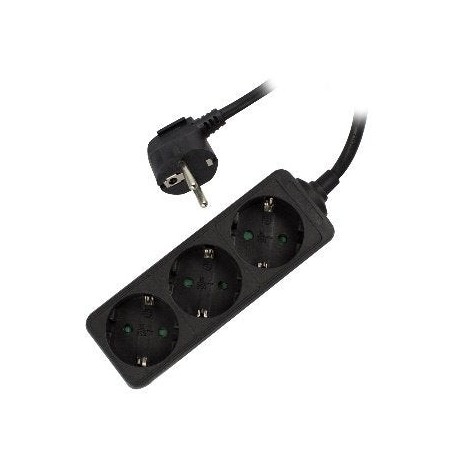 Ewent regleta 3 tomas negro ew3959