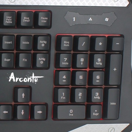 Teclado español talius gaming arconte usb negro tal-arconte