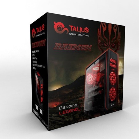 Caja pc talius atx gaming daemon led rgb usb 3.0