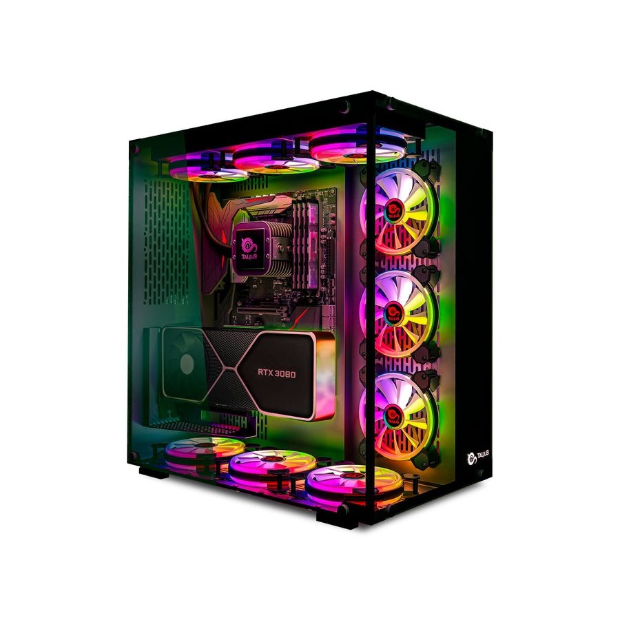 Caja pc talius atx gaming cronos rgb cristal templado usb 3.0