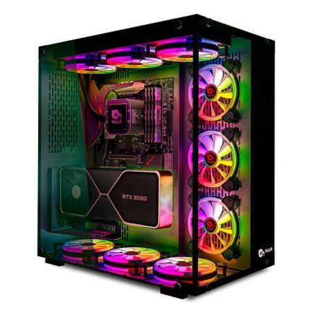 Caja pc talius atx gaming cronos rgb cristal templado usb 3.0