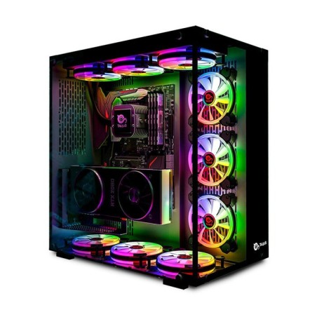 Caja pc talius atx gaming cronos rgb cristal templado usb 3.0