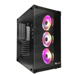 Caja pc talius atx gaming cronos rgb cristal templado usb 3.0