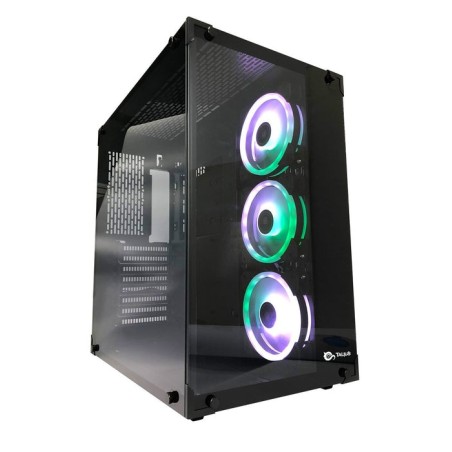 Caja pc talius atx gaming cronos rgb cristal templado usb 3.0