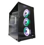 Caja pc talius atx gaming cronos rgb cristal templado usb 3.0