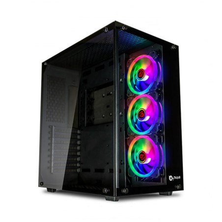 Caja pc talius atx gaming cronos rgb cristal templado usb 3.0