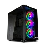 Caja pc talius atx gaming cronos rgb cristal templado usb 3.0
