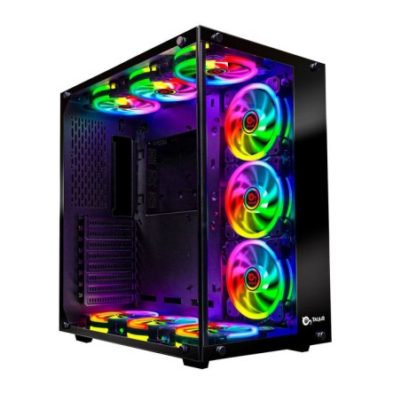 Caja pc talius atx gaming cronos rgb cristal templado usb 3.0