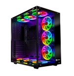 Caja pc talius atx gaming cronos rgb cristal templado usb 3.0