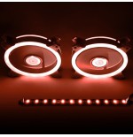 Talius kit siroko (2ventiladores doble aro rgb + tira led + remote control)