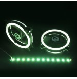 Talius kit siroko (2ventiladores doble aro rgb + tira led + remote control)