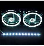 Talius kit siroko (2ventiladores doble aro rgb + tira led + remote control)