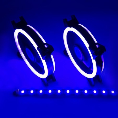 Talius kit siroko (2ventiladores doble aro rgb + tira led + remote control)