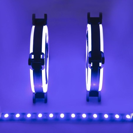 Talius kit siroko (2ventiladores doble aro rgb + tira led + remote control)