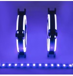 Talius kit siroko (2ventiladores doble aro rgb + tira led + remote control)