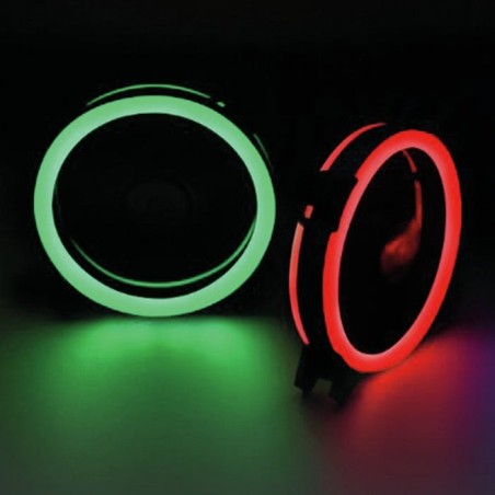 Talius kit siroko (2ventiladores doble aro rgb + tira led + remote control)