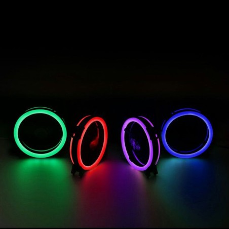 Talius kit siroko (2ventiladores doble aro rgb + tira led + remote control)