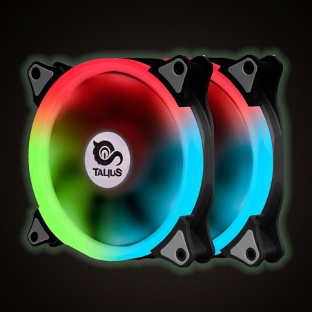Talius kit siroko (2ventiladores doble aro rgb + tira led + remote control)