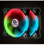 Talius kit siroko (2ventiladores doble aro rgb + tira led + remote control)