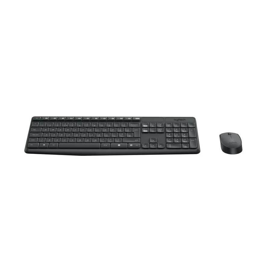 Teclado alemán + ratón logitech mk235 usb qwertz gris